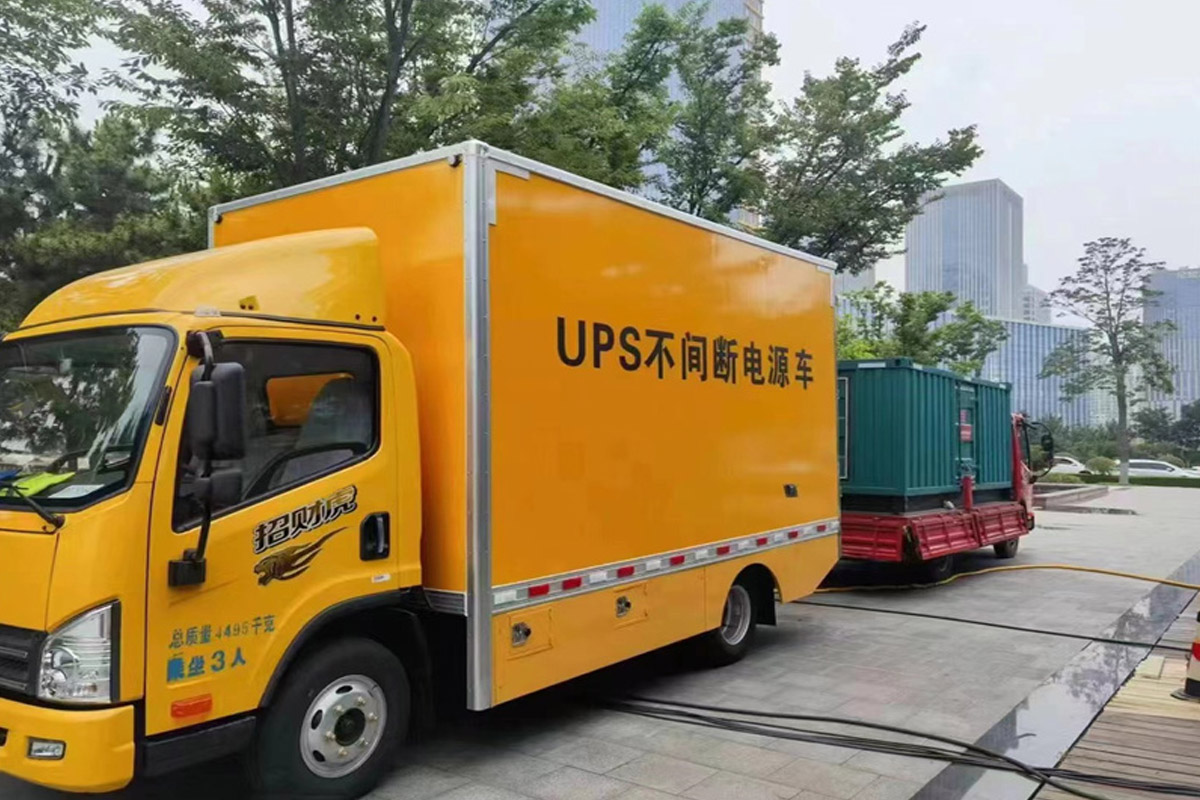 会山镇发电机租赁施工现场