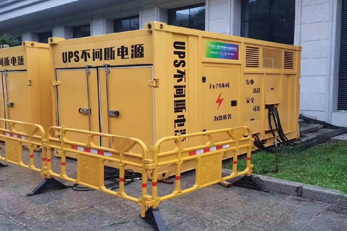 会山镇发电机租赁施工现场